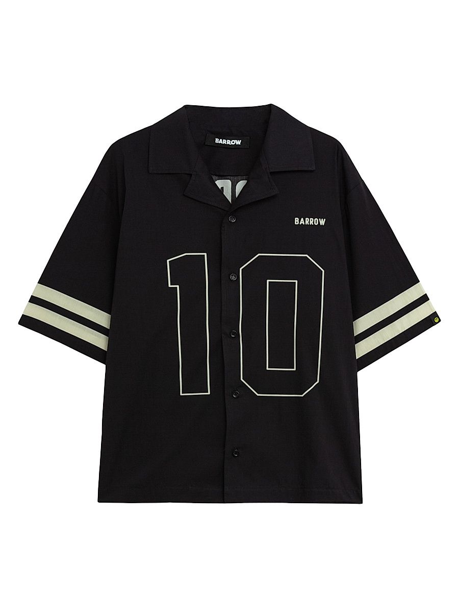 Men's Popeline Striped Cotton Shirt - Black - Size XL