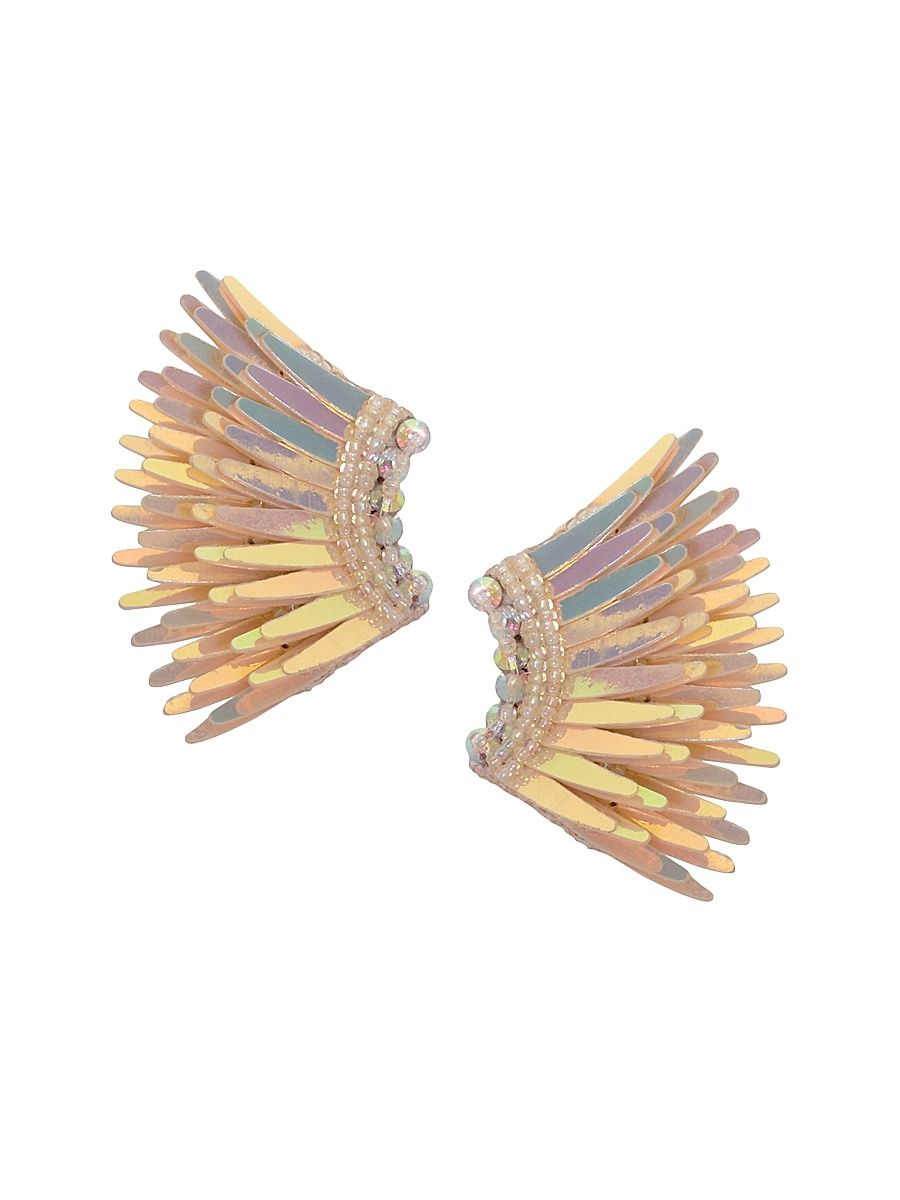 Women's Madeline 14K-Gold-Plated & Mixed-Media Mini Wing Earrings - Sunset