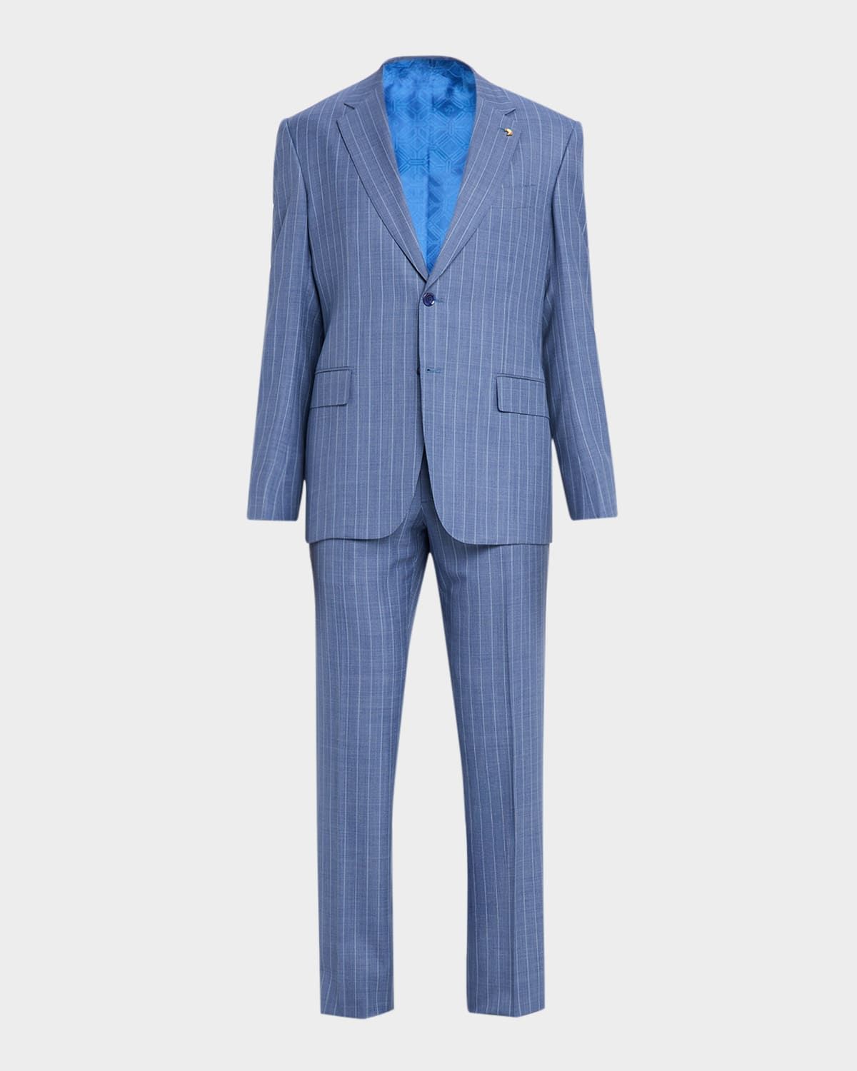 Men & apos;s Chalkstripe Wool and Silk Two-Piece Suit