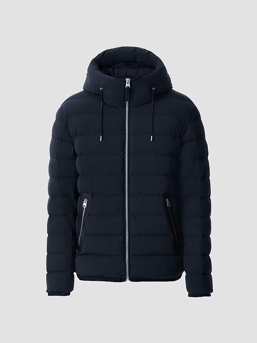 Mackage Men's Jack Quilted Hooded Jacket - Black - Size 46