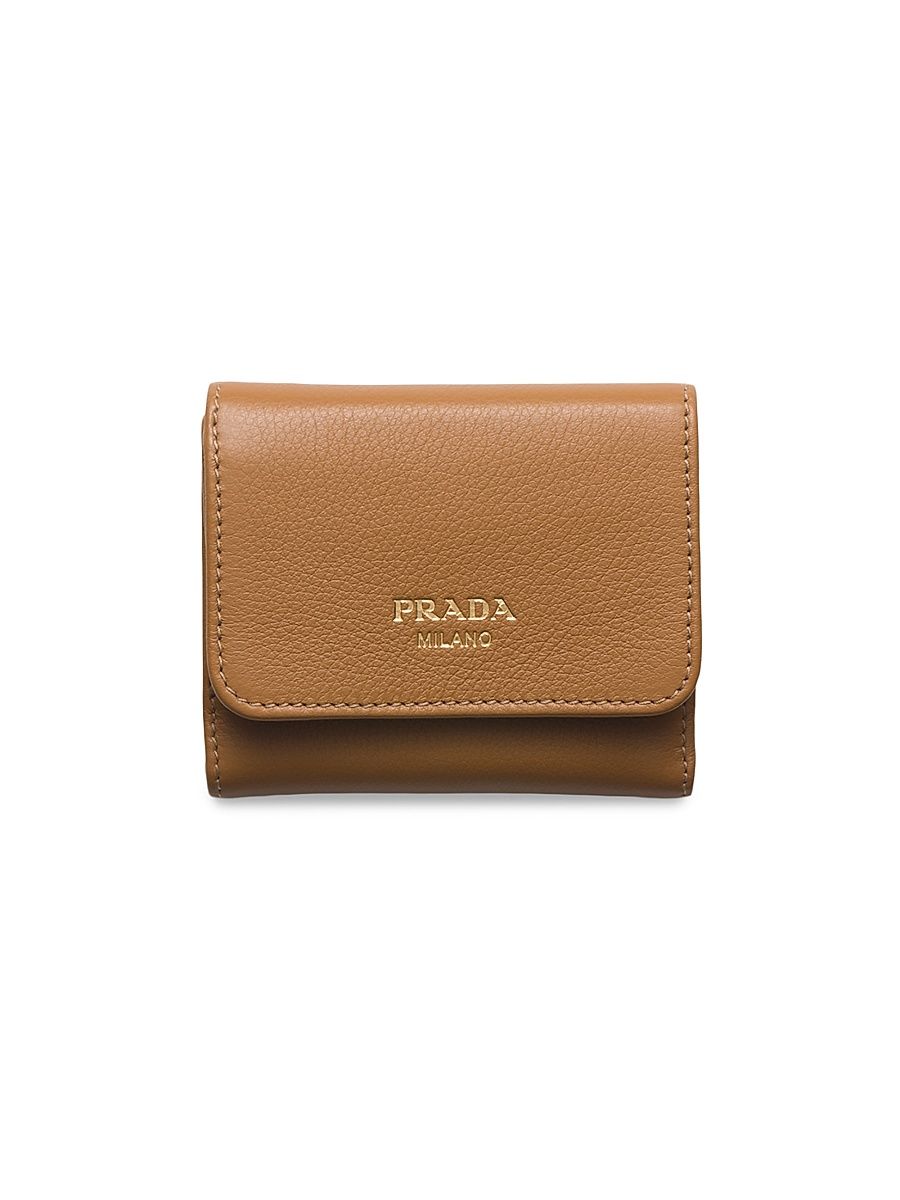Women's Small Leather Wallet - Brown