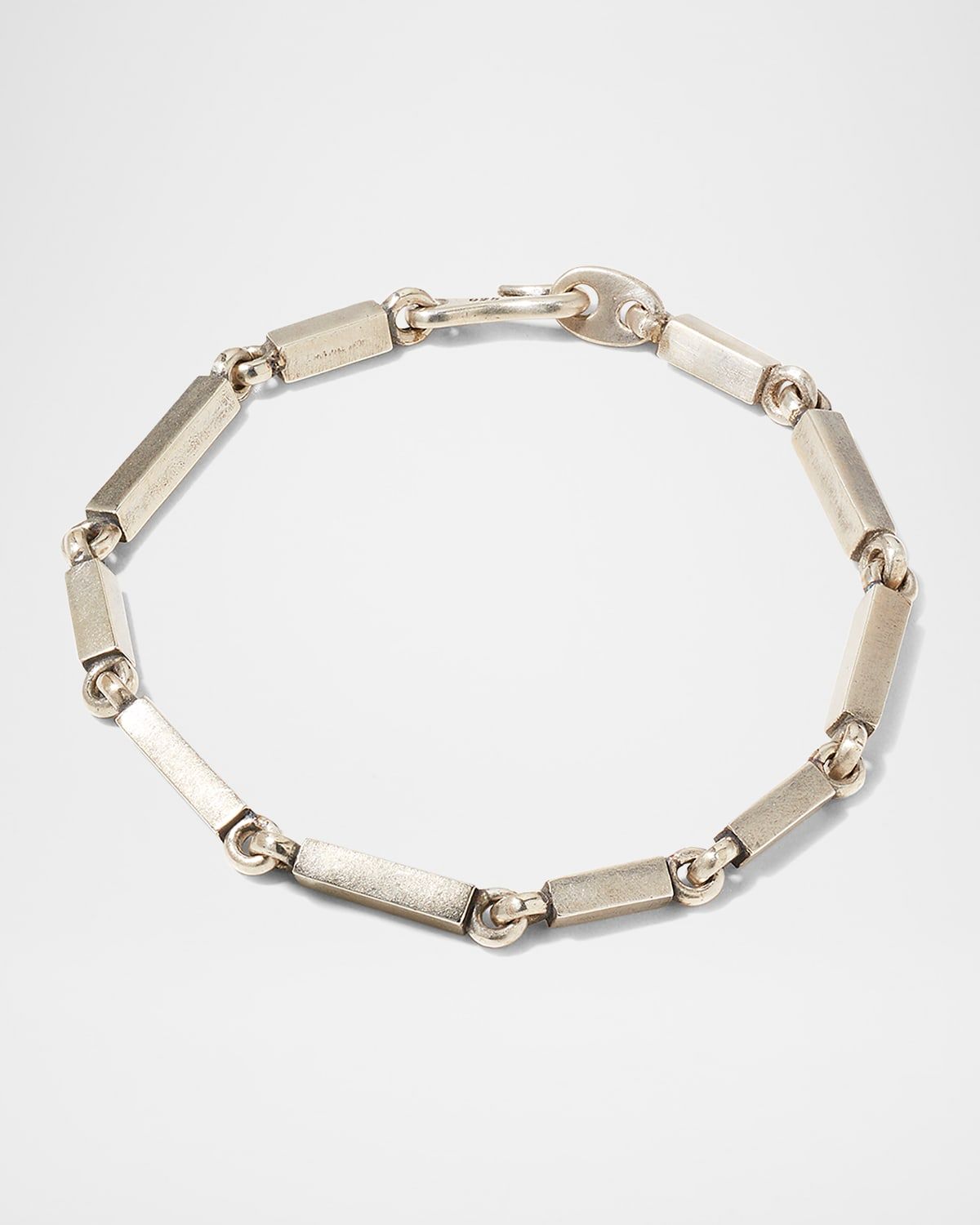 Men & apos;s Quadrangular Bar Link Bracelet