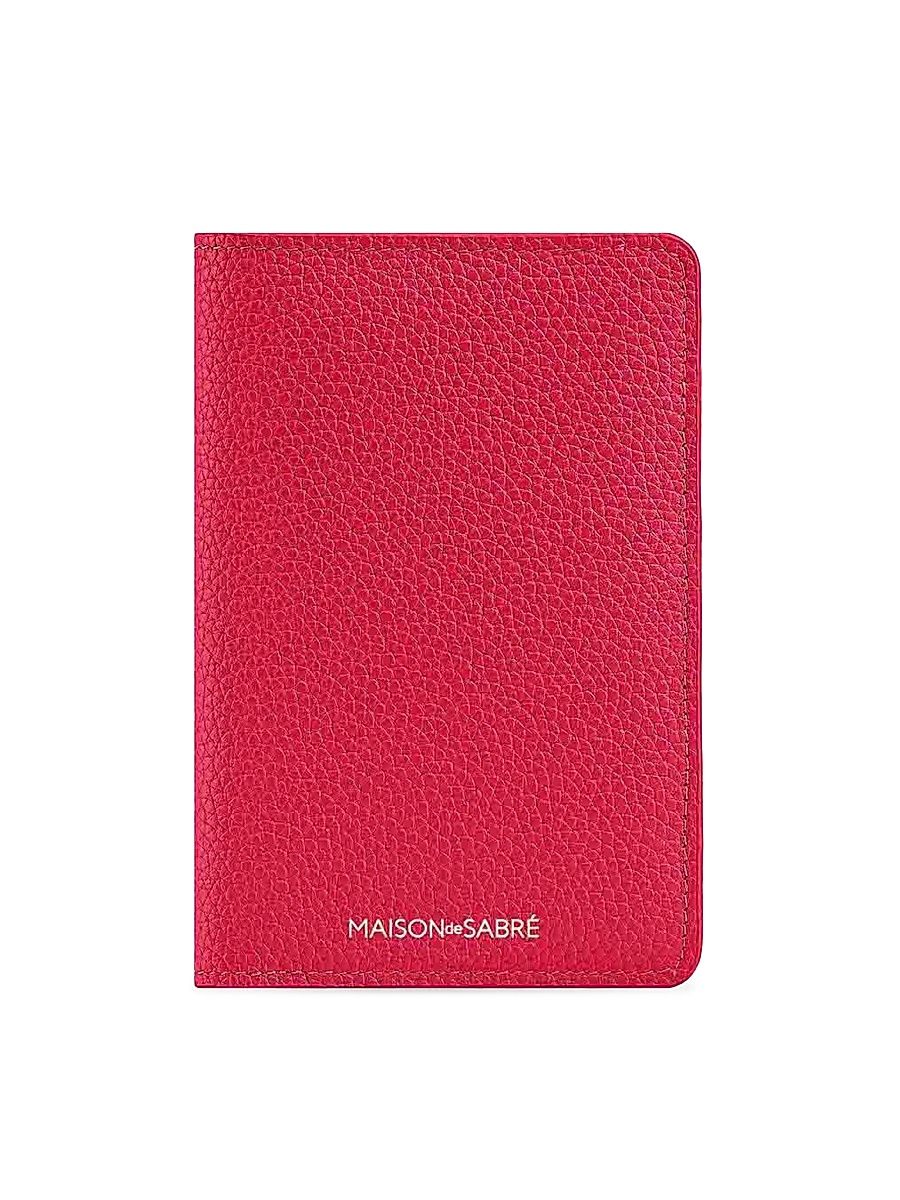 Maison de Sabre Unisex Leather Passport Holder - Shibuya Fuchsia
