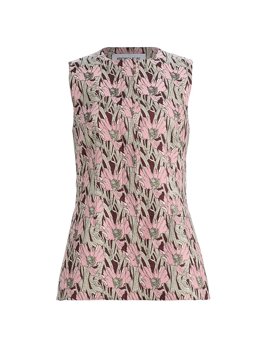 Women's Jessup Metallic Floral Vest - Raisin Multi - Size 12