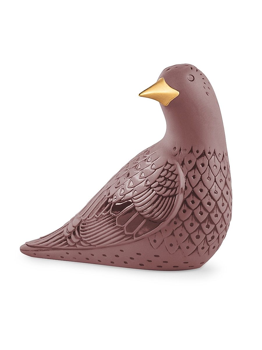 Starling II Porcelain Figurine - Purple