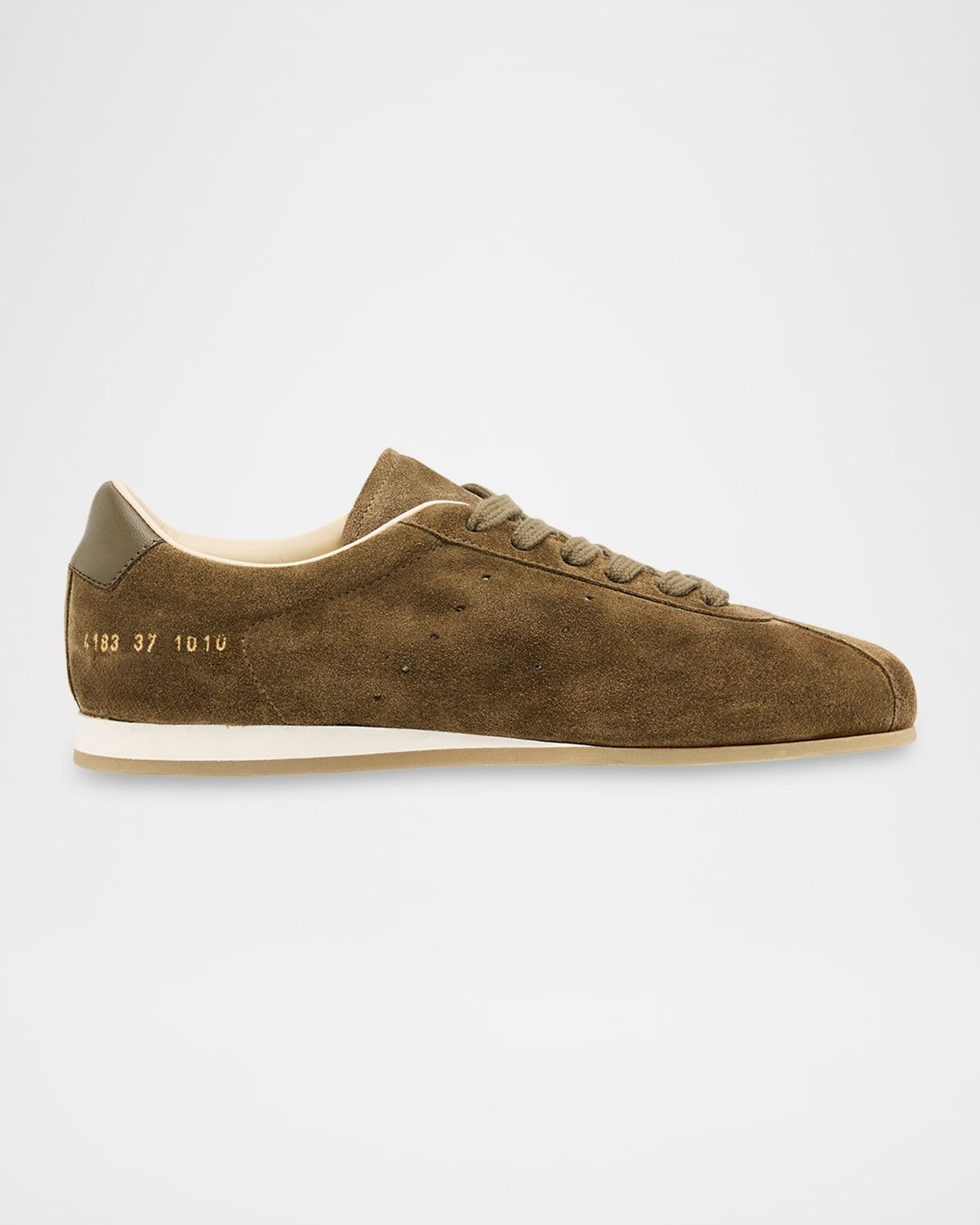 Low-Top Suede and Leather Sneakers