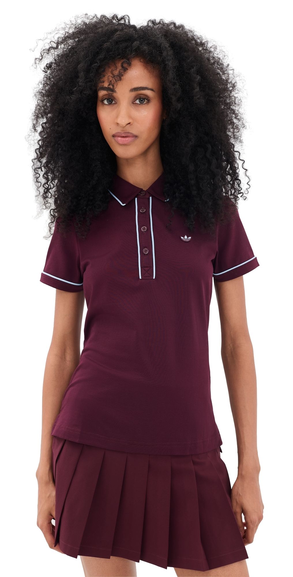 Adidas Golf Originals Solid Polo Maroon S