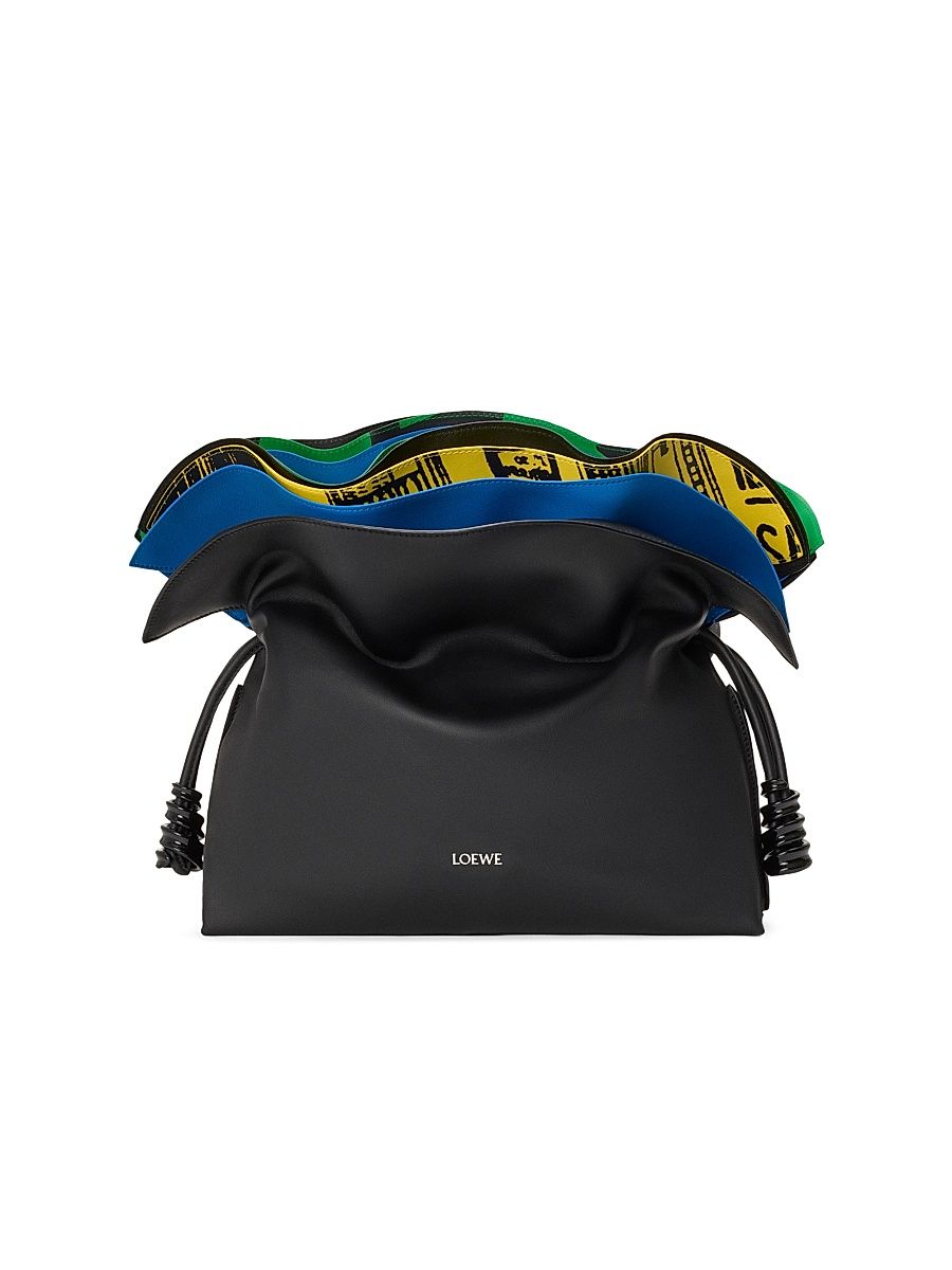 Women's Flamenco Leather Clutch - Black
