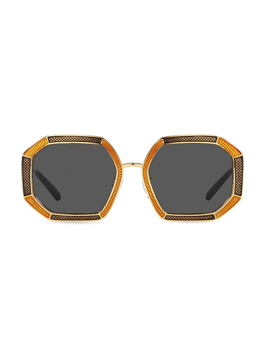 Women's 52MM Geometric Sunglasses - Gold