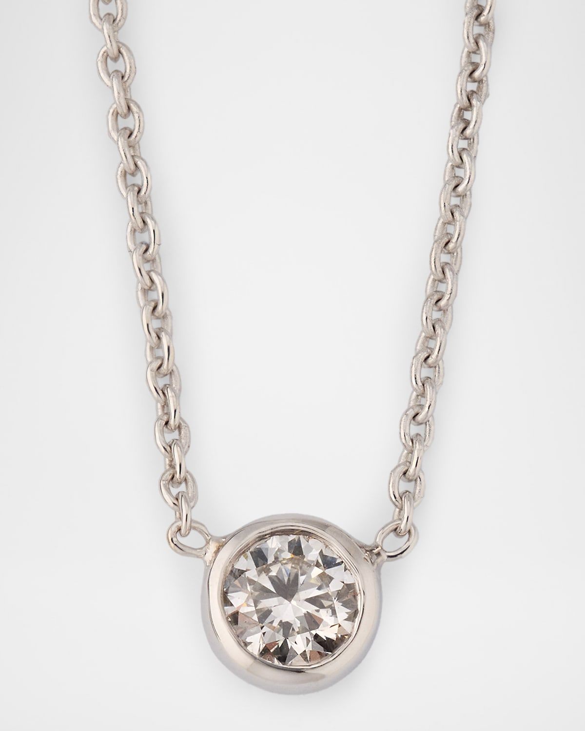 18K White Gold Tiny Treasures Single Diamond Necklace