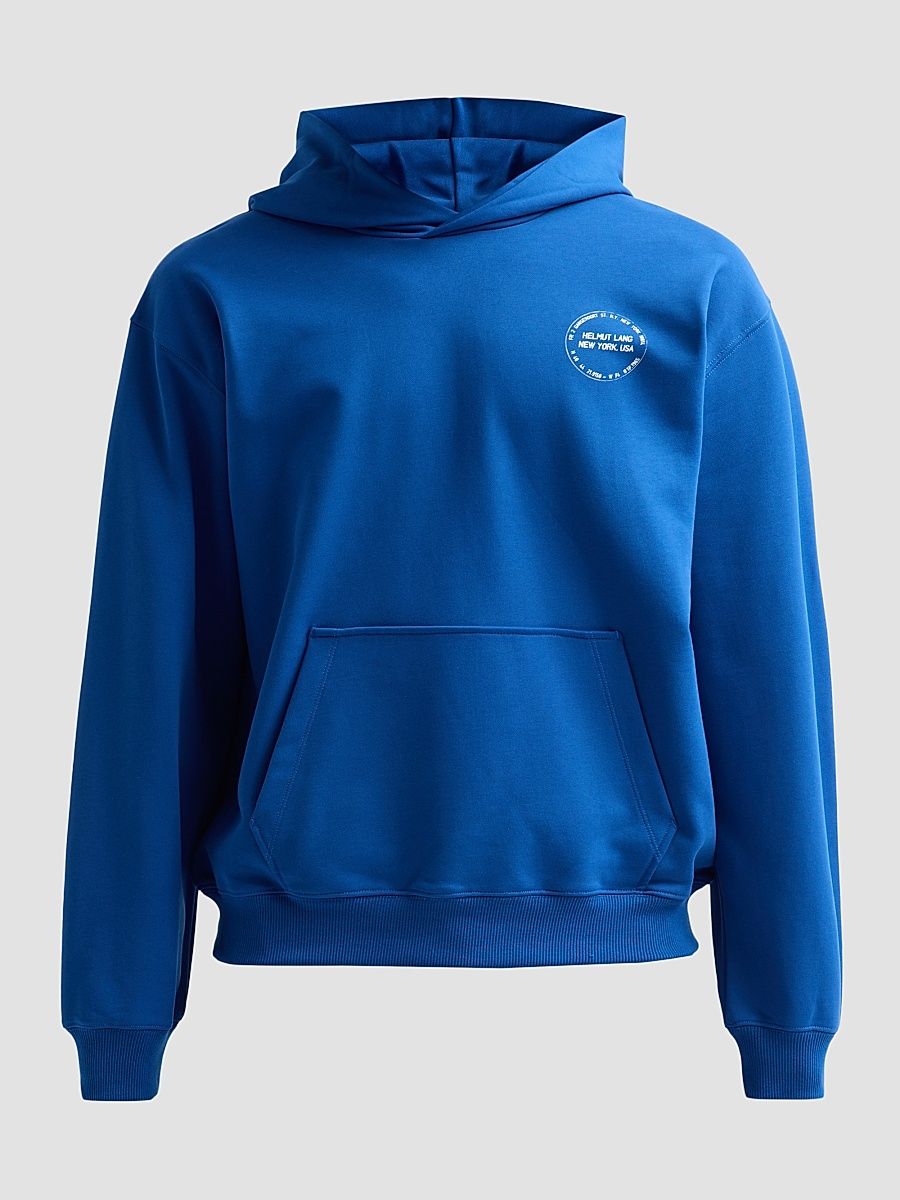 Men's Stamp Compact French Cotton Terry Hoodie - Royal Blue - Size XL