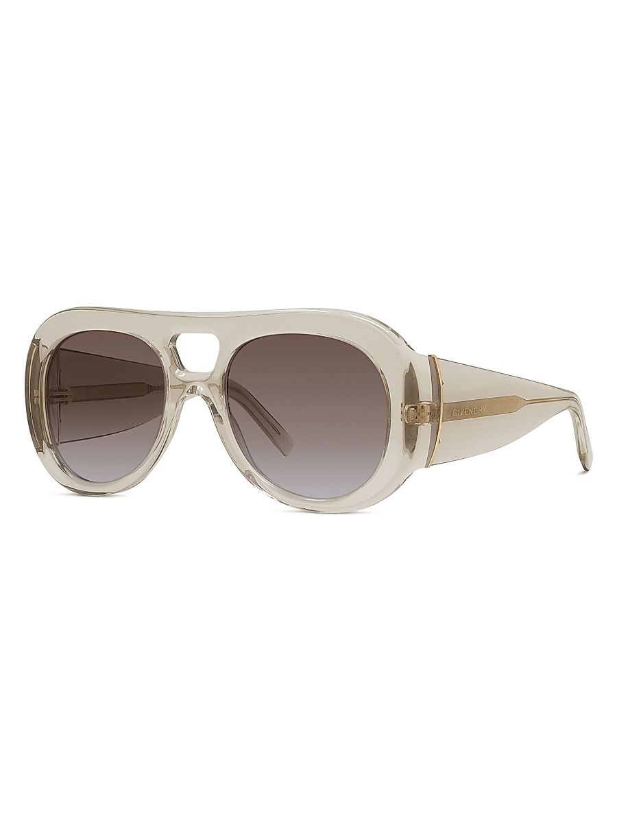 Women's 53MM Round Sunglasses - Beige Brown