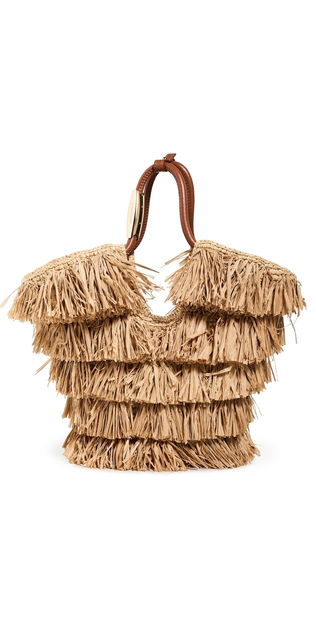 Zimmermann Goldentime Small Fringe Tote Tan Fringe Stripe One Size