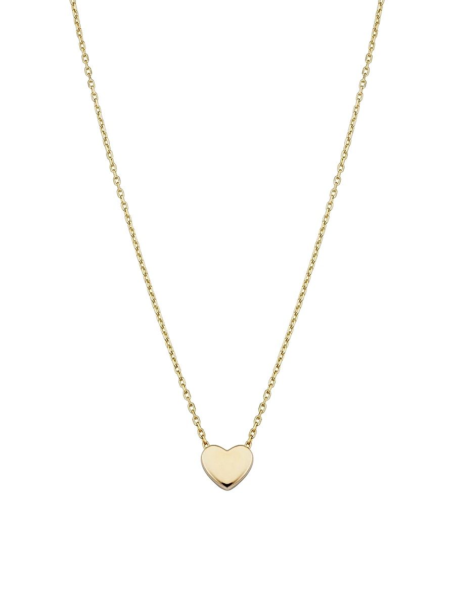 Women's 14K Yellow Gold Sweet Heart Pendant Necklace - Yellow Gold