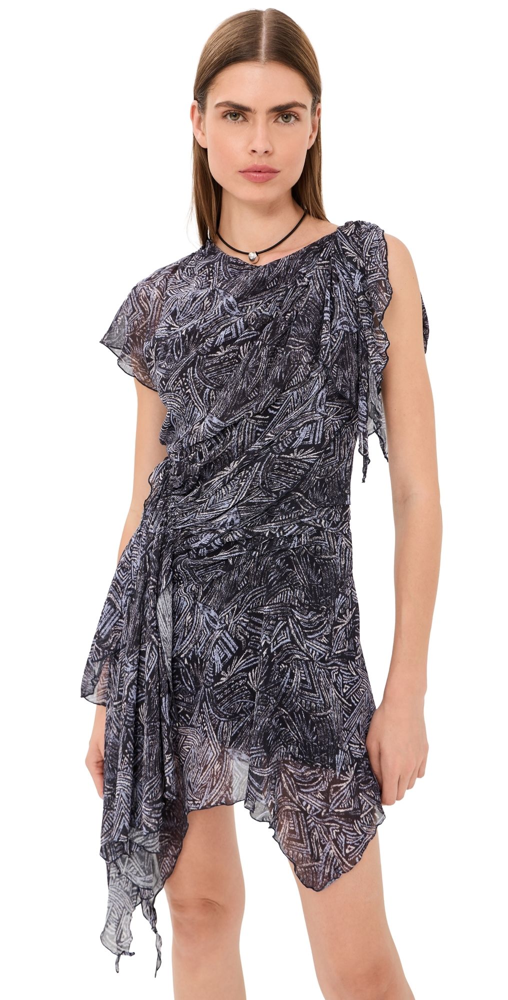 Isabel Marant Trysha Silk Dress Faded Night 42