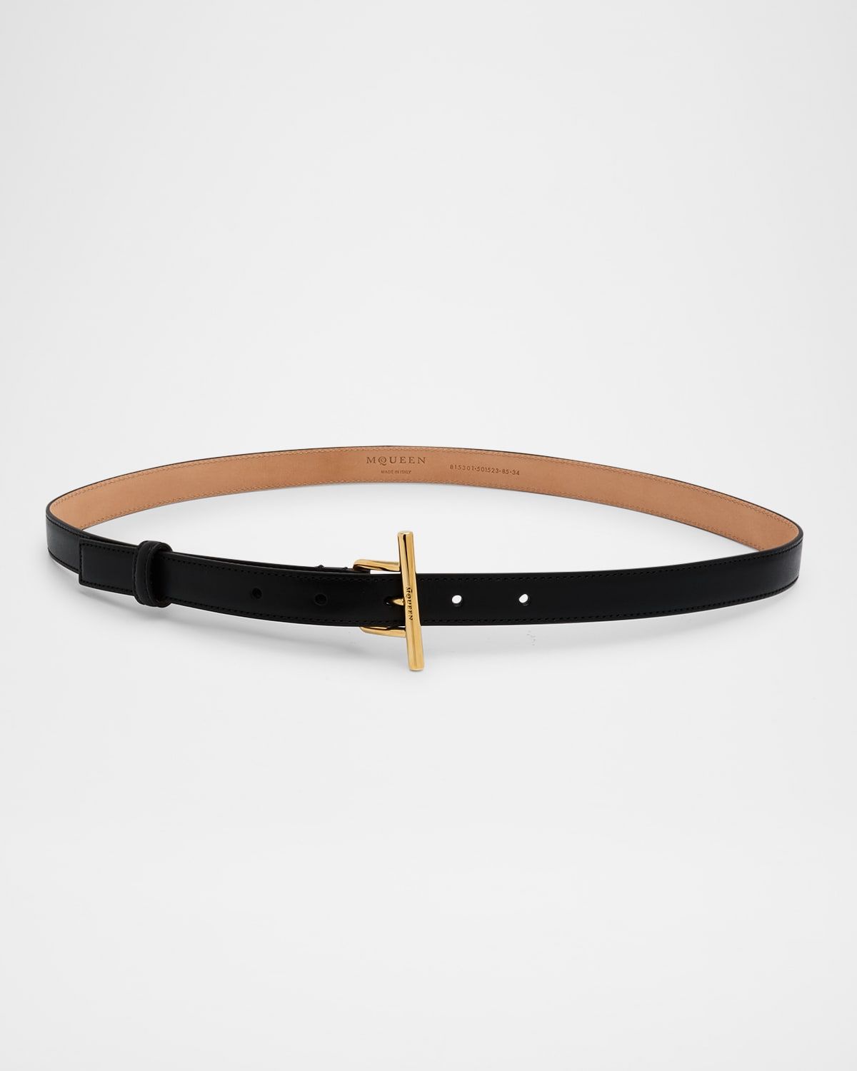 Sling Cross-Bar Buckle Leather Belt