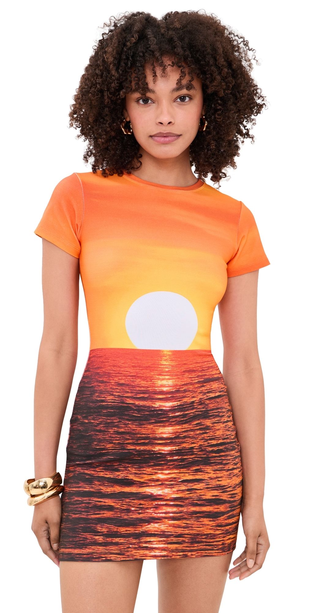 Leslie Amon Sunset T Shirt Dress Sunset XL
