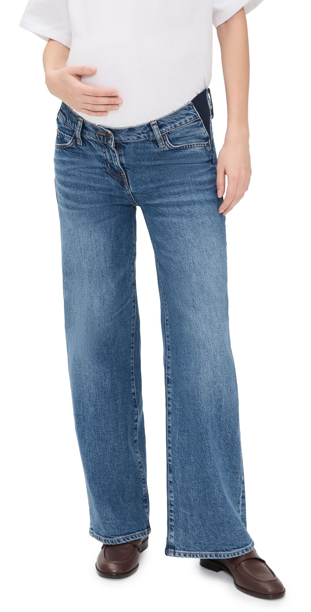 HATCH The Relaxed Wide Leg Maternity Jeans True Indigo 27