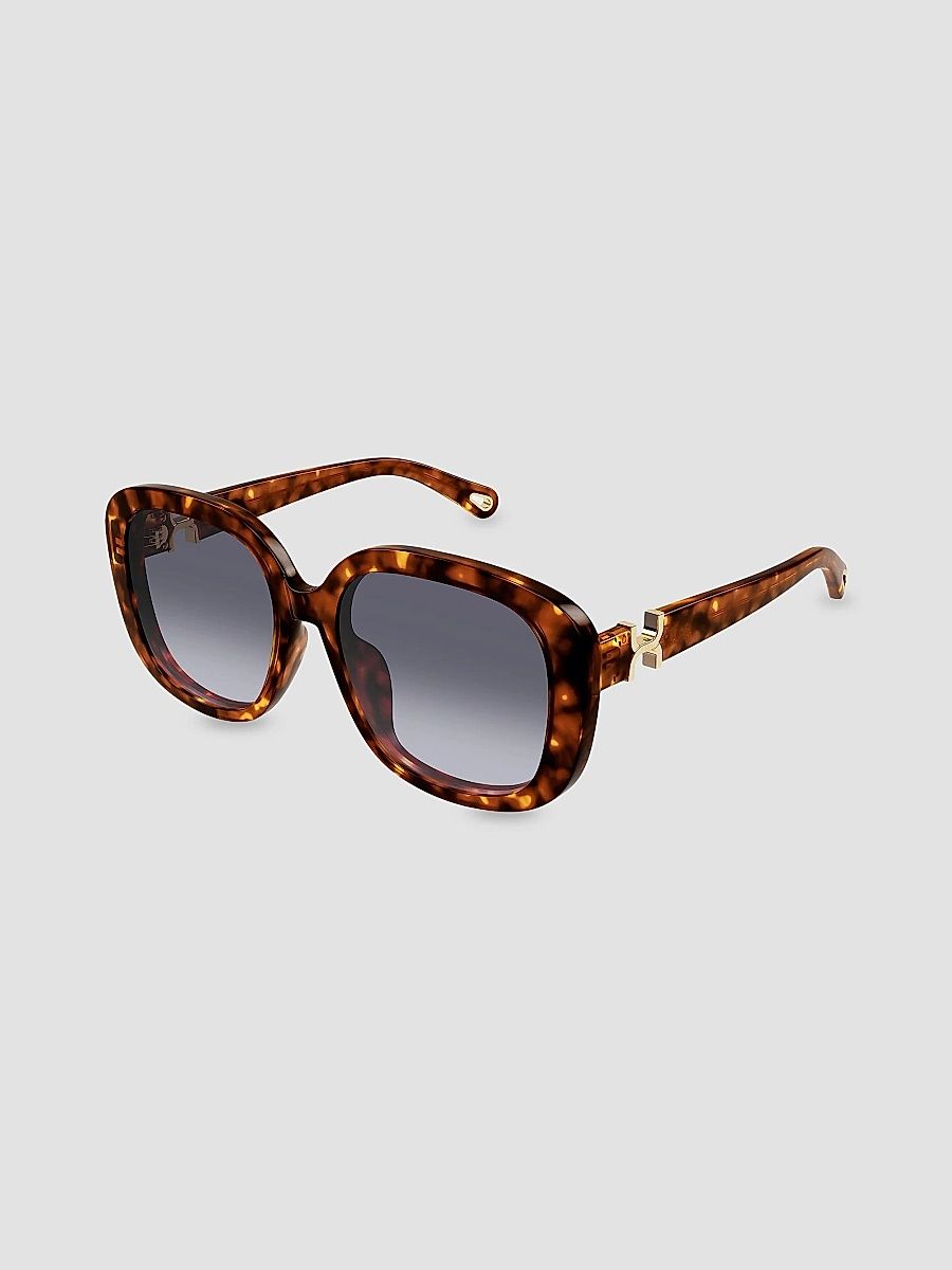 Women's Marcie 56MM Square Sunglasses - Havana Grey