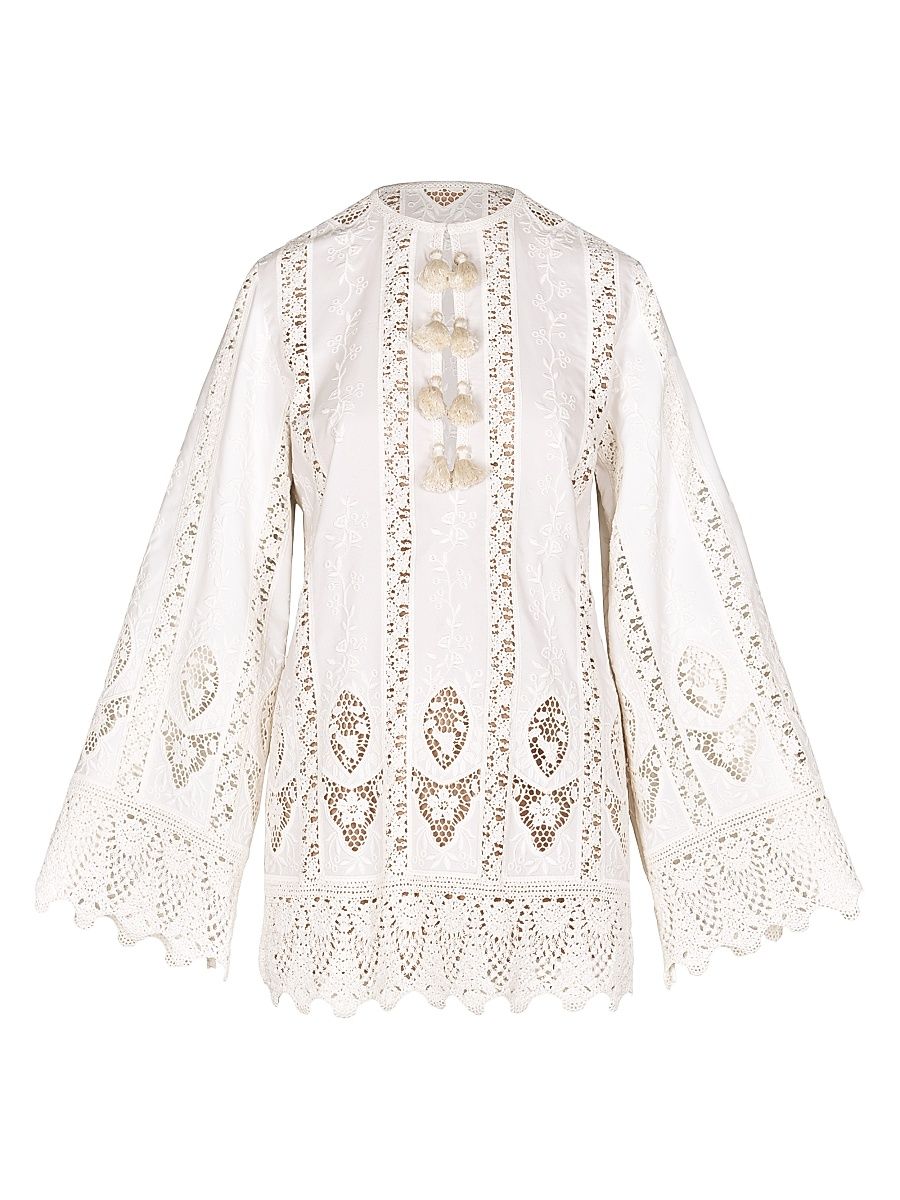 Women's Micaela Vision Seeking Embroidered Minidress - Ecru - Size 6