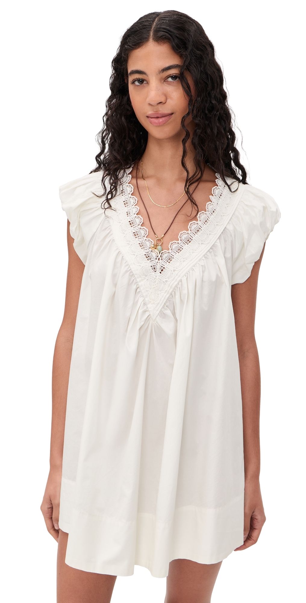Free People Sundazed Mini Dress Sugar Swizzle M