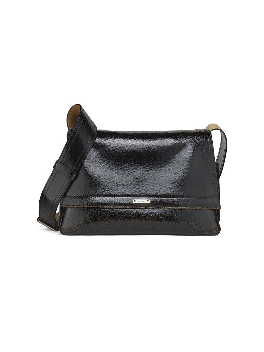 Men's Slouch Shoulder Bag - Black Caramel Silver