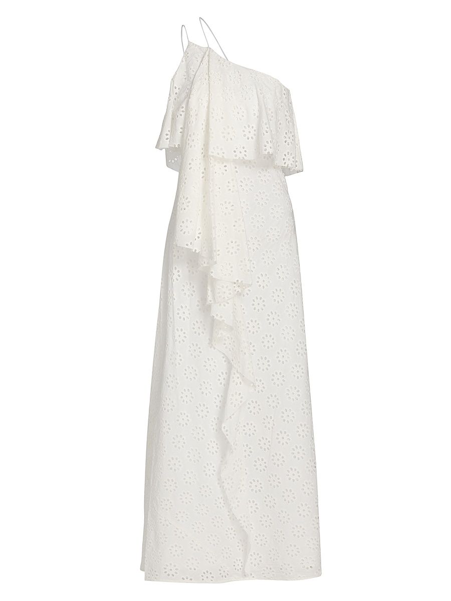 Women's Isa Eyelet Maxi Dress - White Eyelet - Size Large
