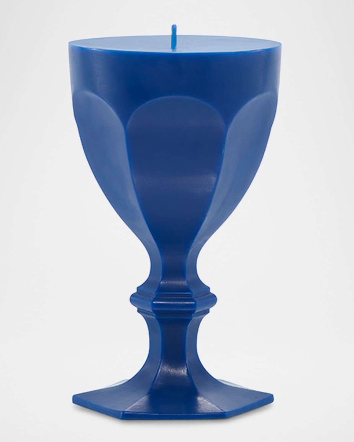 Harcourt Goblet Candle, Blue