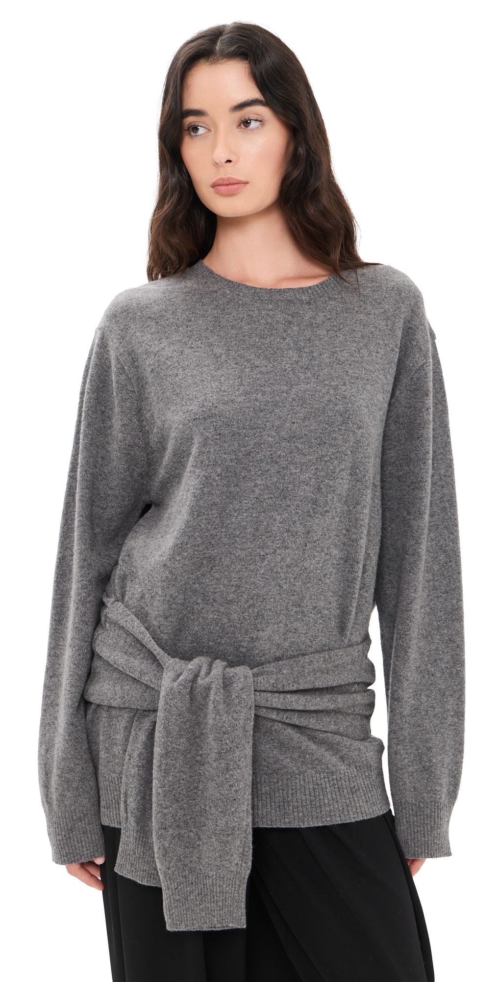 Source Unknown Tio Extra Shawl Sweater Grey M/L