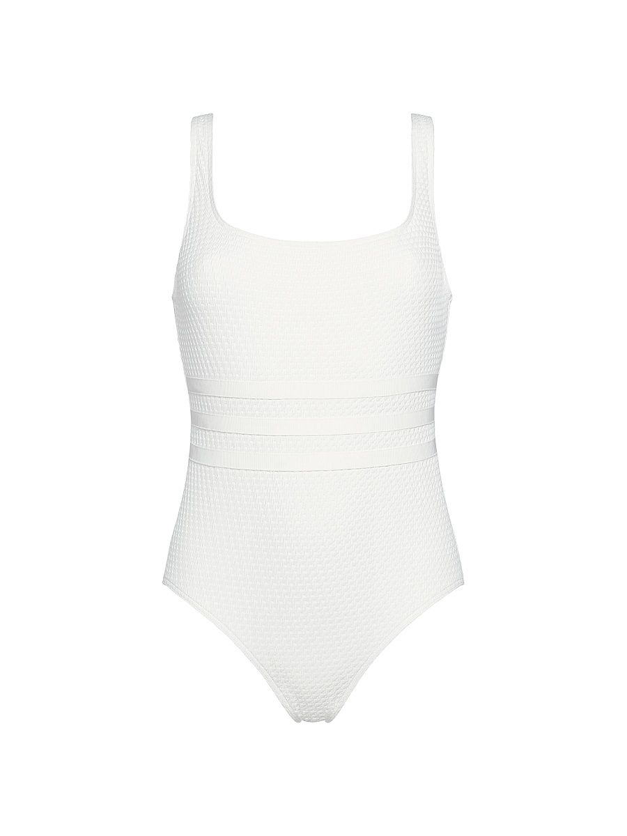 ERES Women's Glory Striped Tank One-Piece Swimsuit - Sable Fin - Size 10