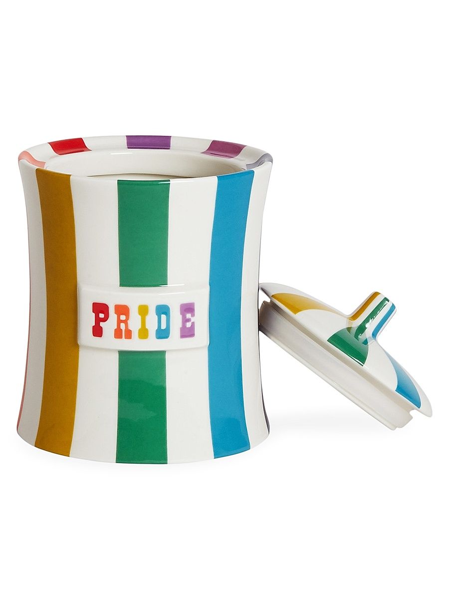 Jonathan Adler Vice Pride Porcelain Canister - Black