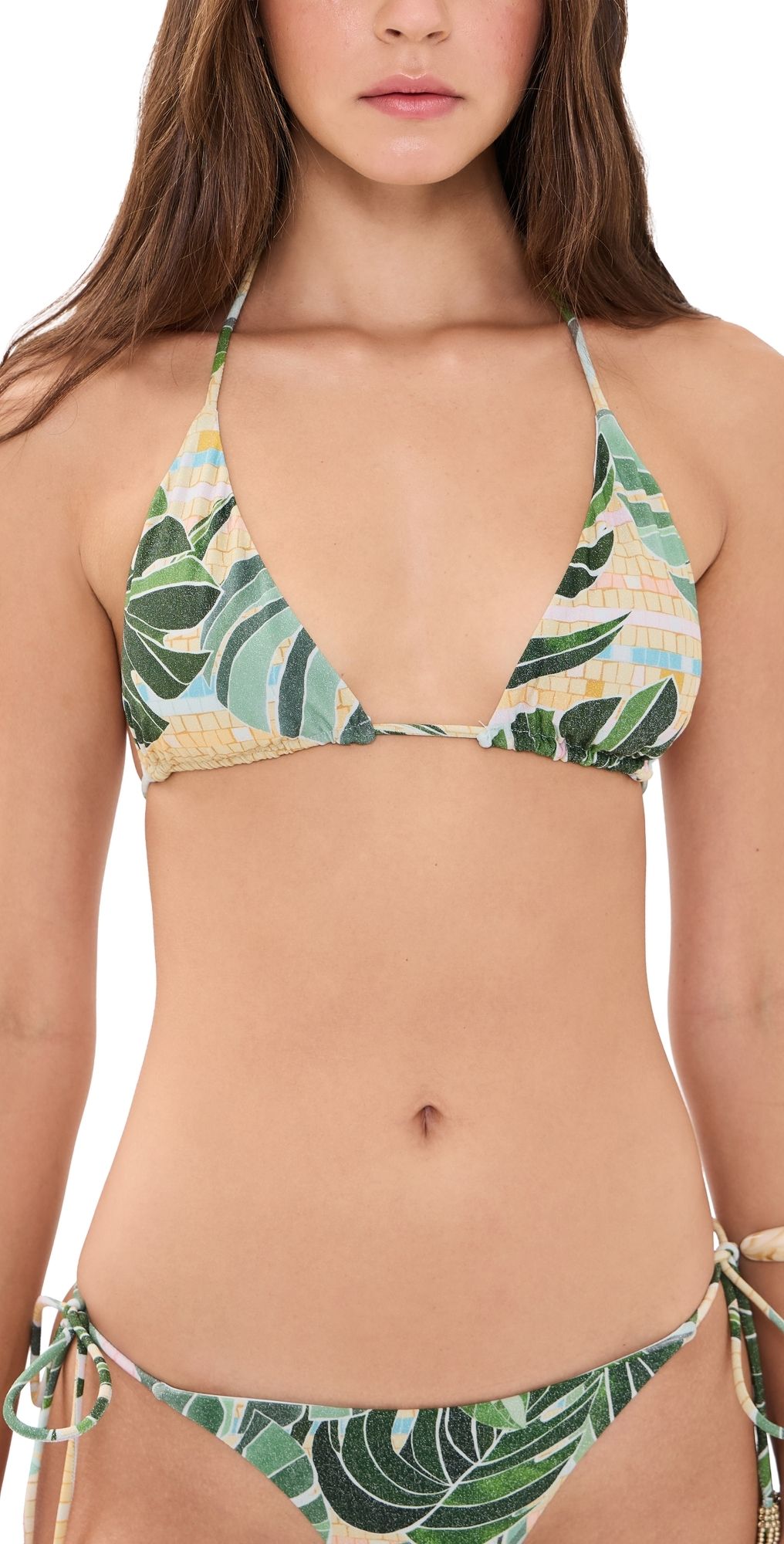 FARM Rio Metallic Bikini Top Mosaic Rio XL