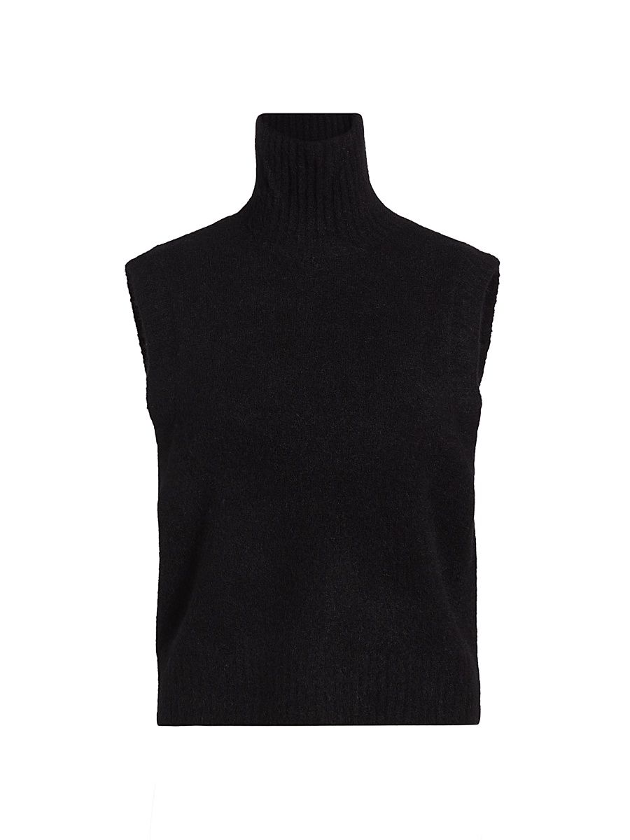 Women's Mapache Mock Turtleneck Top - Black - Size Large