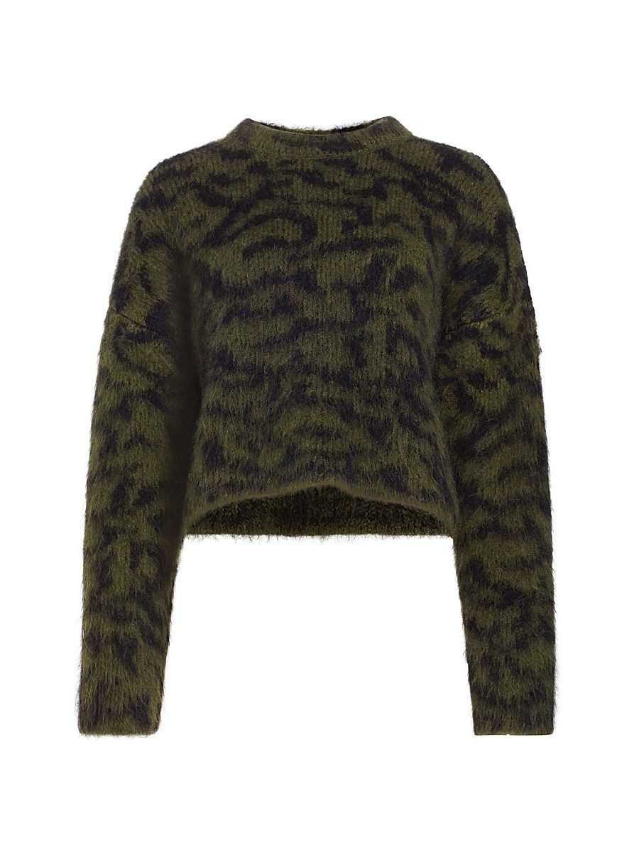 Women's Abstract Crewneck Sweater - Surplus Multi - Size Small