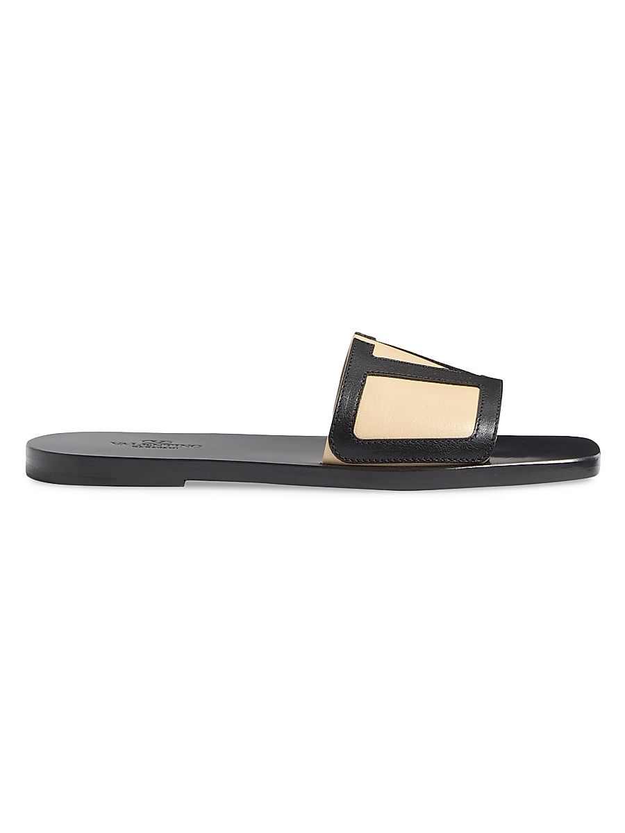 Men's Viva Superstar Slide Sandals in Nappa Leather - Butter Black - Size 7.5