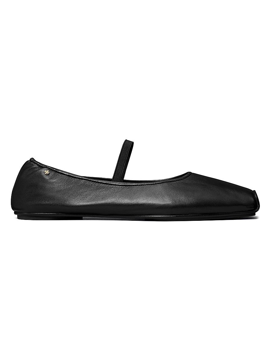 Women's Runway Leather Ballet Flats - Perfect Black - Size 6