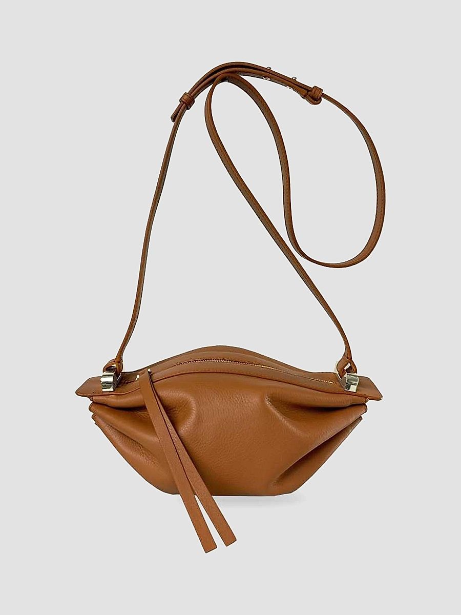 BONASTRE Men's Bon-Bon Leather Crossbody Bag - Terra