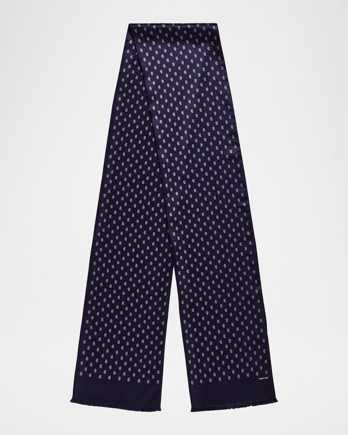 Men & apos;s Micro Paisley-Print Mulberry Silk Scarf