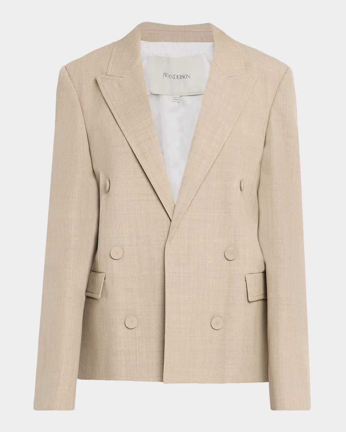 Double Breasted Tailored Wool Jacket