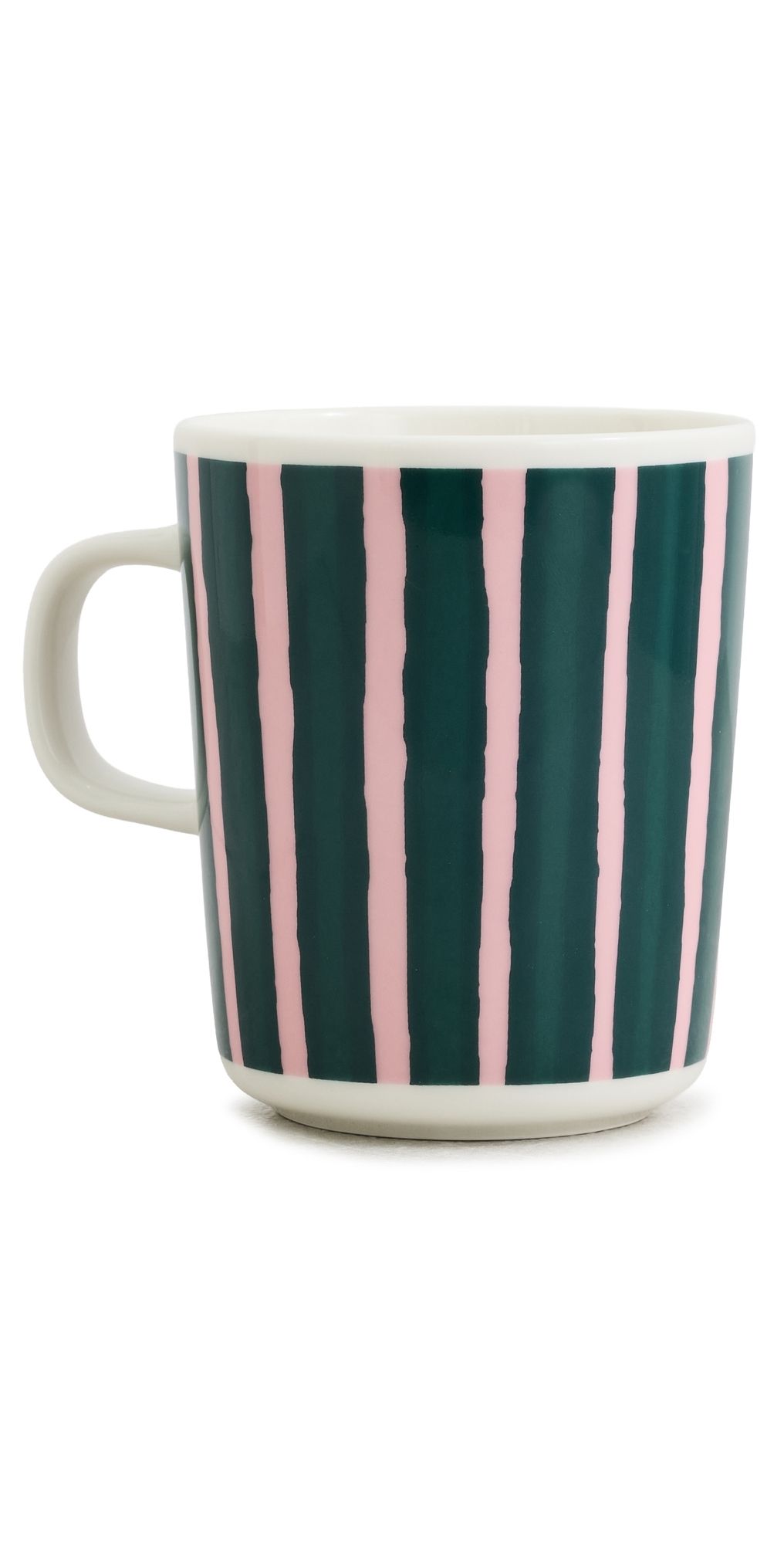 Marimekko Oiva Piccolo Mug White/Pink/Dark Green One Size