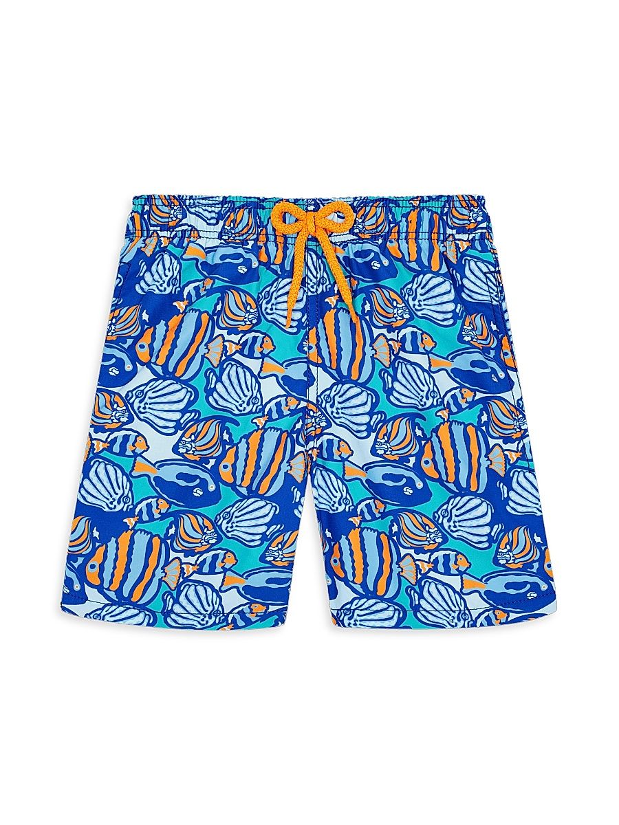 Baby Boy's, Little Boy's & Boy's Jim Fishy Vibes Swim Shorts - Blue Multi - Size 12