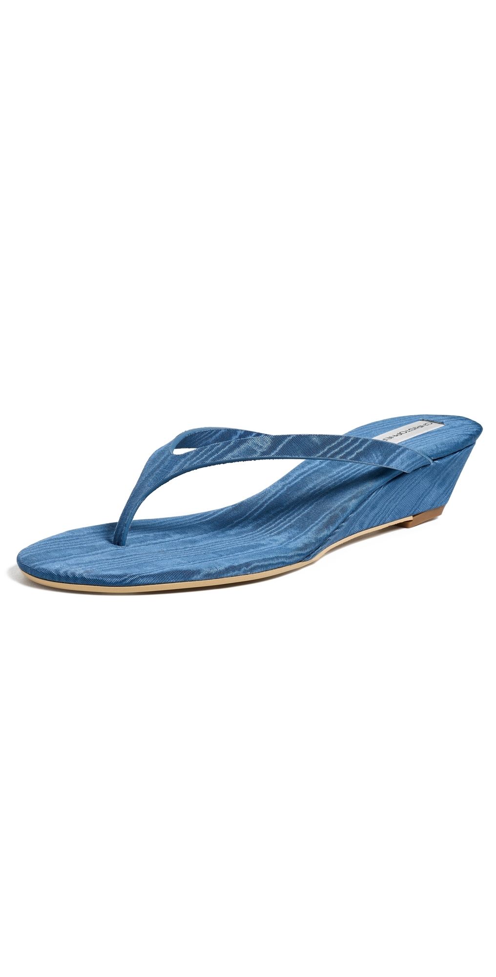Christopher Esber Scala Moire Wedges Denim 39