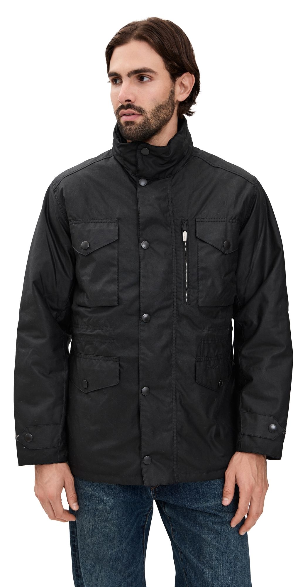 Barbour Sapper Wax Jacket Black/Classic M