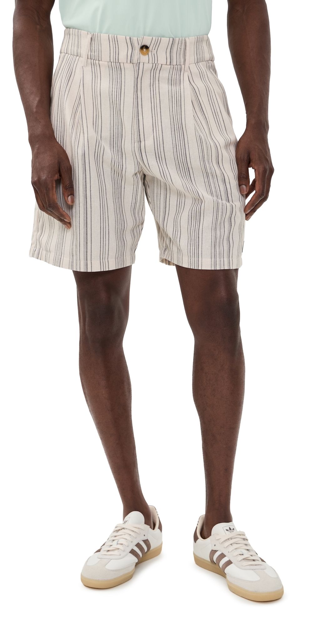 Malbon Arena Shorts Cream Stripe 31