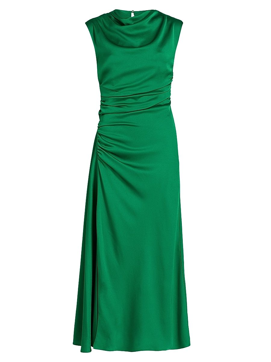 Women's Burke Draped Midi-Dress - Kelly Green - Size 00