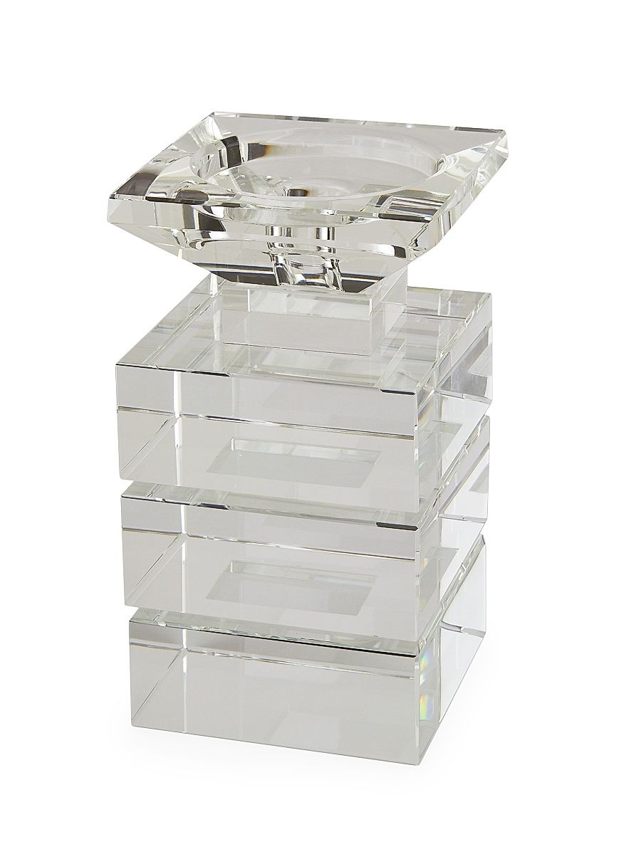 Clear Cut Crystal Illusion Small Candleholder - Clear