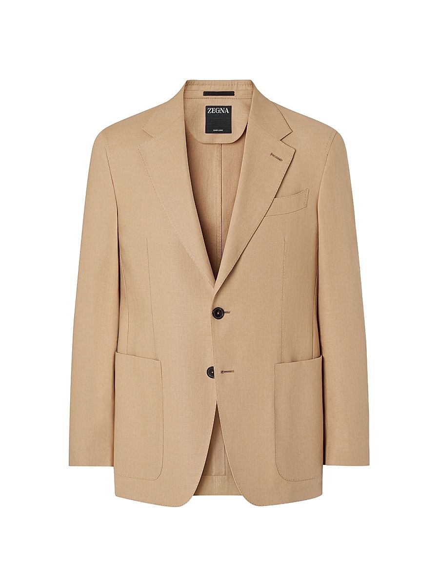 Men's Oasi Lino Jacket - Beige - Size 48