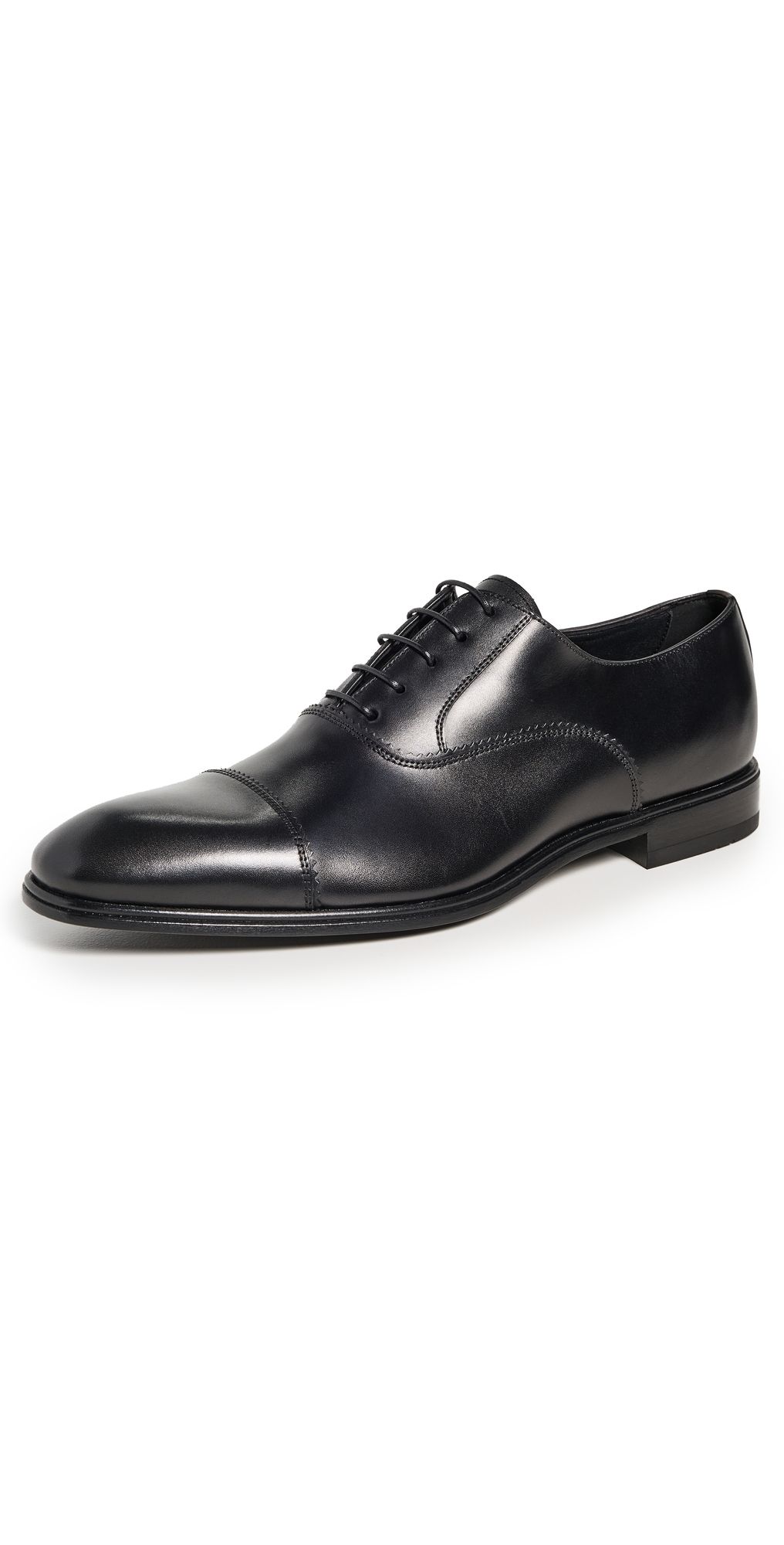 FERRAGAMO Boston Leather Lace Up Dress Shoes Black 13