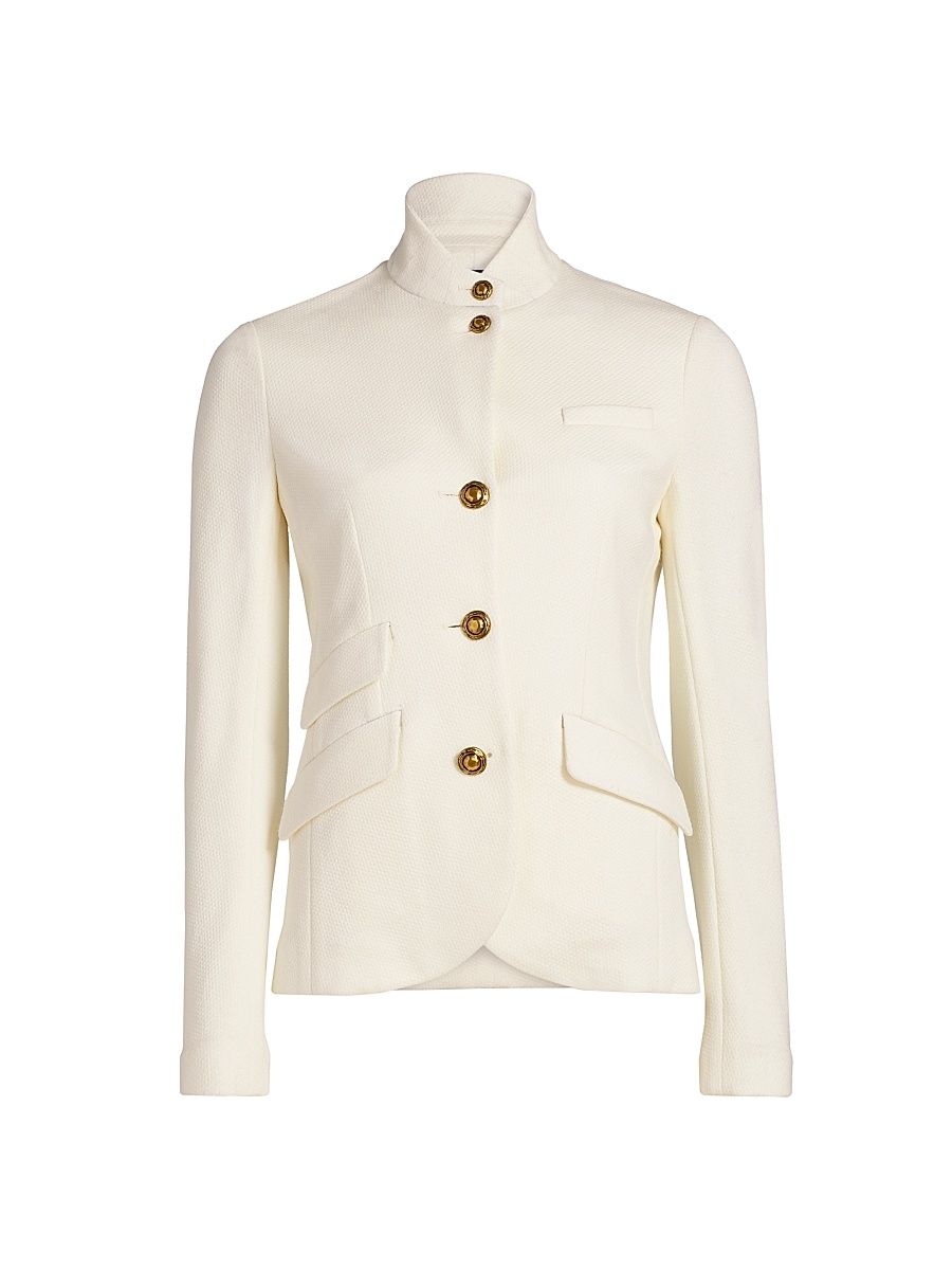 Women's Slade Textured Knit Blazer - Off White - Size 14