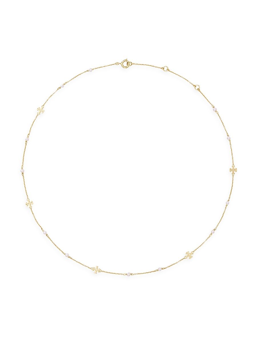 Women's Kira 18K-Gold-Plated & Cultured Pearl Necklace - Gold Pearl